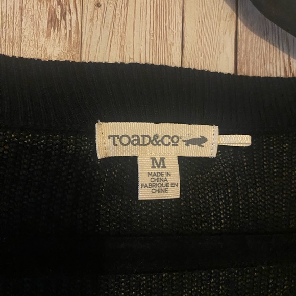 Toad & Co Cambria sweater dress black, women's size medium merino wool / tencel - Picture 3 of 8